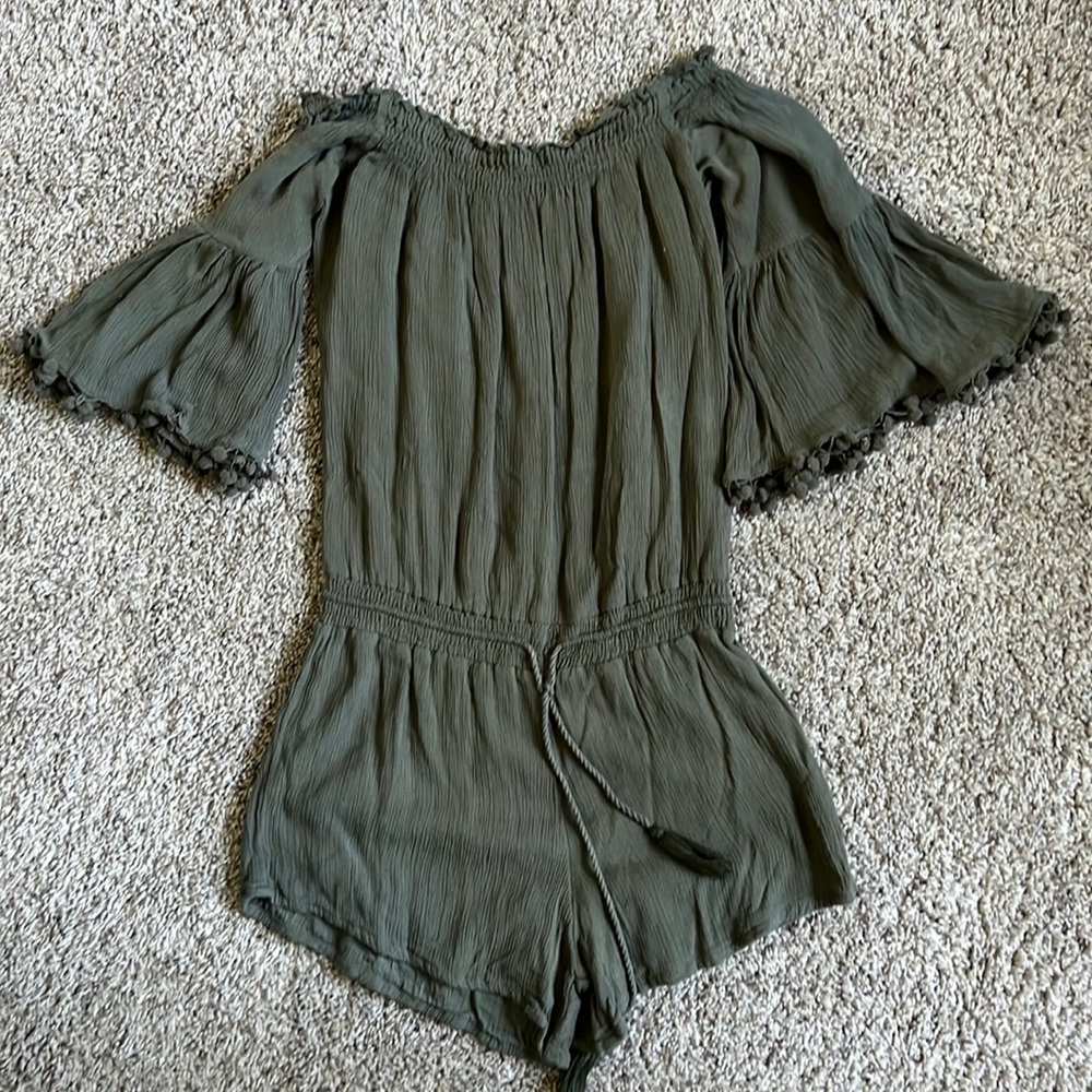 RAGA Dark Olive Smocked Romper